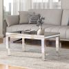 [VIDEO provided] ON-TREND Fashionable Modern Glass Mirrored Coffee Table, Easy Assembly Cocktail Table with Crystal Design and Adjustable Height Legs