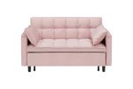 Modern velvet sofa, sofa pull-out bed, small love seat casual sofa with back, with pillow, pockets, living room furniture