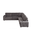 110-Inch Oversized Corduroy Corner Sofa,L Shaped Corner Couch with two storage spaces,USB port & T-pyce port and Cup-holder