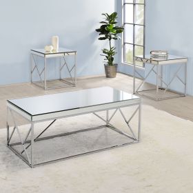 Evelyn - 3 Piece Table Set - Chrome