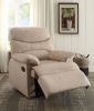 Beige Recliner with Pillow Top Arm