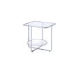 ACME Hollo End Table, Chrome & Glass 83932