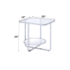 ACME Hollo End Table, Chrome & Glass 83932