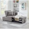 Chair Bed 4 in 1 Convertible Recliner Couch Sleeper Sofa Bed w/Sturdy Wood Frame for Living Room, Bedroom, Small Space Polyester Upholstery Beige Grey