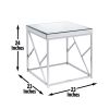 Evelyn - 3 Piece Table Set - Chrome
