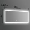 LED Bathroom Vanity Mirror with Light, 60 x36 inch, Anti Fog, Dimmable,Color Temper 5000K,Backlit + Front Lit