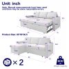 85 Inches Sofa Bed, 3 Seater Sleeper Sofa with Storage Chaise, Square Handrail With Pull and Copper nail,Chenille-Light Grey