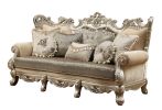 ACME Ranita Sofa w/7 Pillows in Fabric & Champagne 51040
