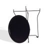 Atlantic Round Metal Tray End Side Table, Removable Tray Outdoor & Indoor Drink, Snack, Coffee Table