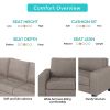 Sectional Corner Sofa L-shape Couch Space Saving with Storage Ottoman &amp; Cup Holders Design for Large Space Dorm Apartment