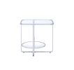 ACME Hollo End Table, Chrome & Glass 83932