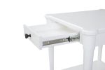 White Finished End Table With Storage Drawer