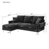 [VIDEO provided] [New]84 " Convertible Sectional Sofa, Modern Chenille L-Shaped Sofa Couch with Reversible Chaise Lounge, Fit for Living Room