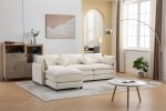 Modular Sectional Sofa, 3-Seater Sofa with Ottoman, Modern L-Shaped Sofa for Living Room Bedroom Apartment