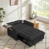 BLACK Velvet Loveseat Sofa Bed