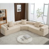 [NEW ARRIVED] [VIDEO PROVIDED]Oversized Combination Sofa,Curved Sofa,Upholstered 4 Seater Couch for Living Room