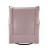 Pink Rolled Arms Swivel Chair with Nailhead Accent