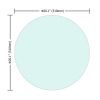 20" Inch Round Tempered Glass Table Top Clear Glass 1/4" Inch Thick Flat Polished Edge
