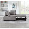 Chair Bed 4 in 1 Convertible Recliner Couch Sleeper Sofa Bed w/Sturdy Wood Frame for Living Room, Bedroom, Small Space Polyester Upholstery Beige Grey