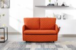 COOLMORE Convertible Sleeper Sofa Bed, Modern Velvet Loveseat Couch with Pull Out Bed, Small Love Seat Futon Sofa Bed with Headboard