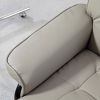HOMCOM Recliner with Ottoman, Swivel Recliner Chair and Ottoman, Faux Leather Reclining Chair with High Back and Wood Frame for Living Room, Bedroom