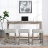 Bar Table Set with Power Outlet, Bar Table and Chairs Set, 4 Piece Dining Table Set, Industrial Breakfast Table Set, for Living Room, Dining Room