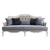 ACME Ciddrenar Sofa w/5 pillows, Fabric & White Finish 54310