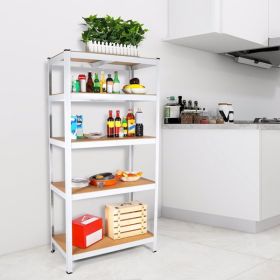5-tier Metal Shelving Unit Adjustable Garage Storage Utility Rack