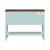 TREXM Cambridge Series Ample Storage Vintage Console Table with Four Small Drawers and Bottom Shelf for Living Rooms