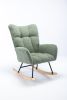 Rocking Chair, Soft Teddy Velvet Fabric Rocking Chair for Nursery