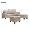 [New] [VIDEO provided] 81.1*76.3*35" Reversible Sectional Couch with Storage Ottoman L-Shaped Sofa,Sectional Sofa with Chaise