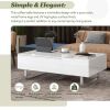 [VIDEO provided] ON-TREND Multi-functional Coffee Table with Lifted Tabletop, Contemporary Cocktail Table with Metal Frame Legs
