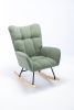 Rocking Chair, Soft Teddy Velvet Fabric Rocking Chair for Nursery