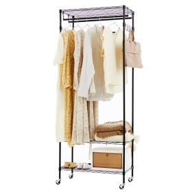 Adjustable Mobile Hanger, Iron Storage Hanger (Option: Blacksmall)