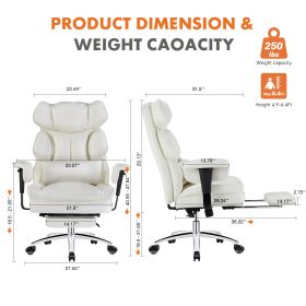 Administrative Home Office Desk And Chair (Color: White)
